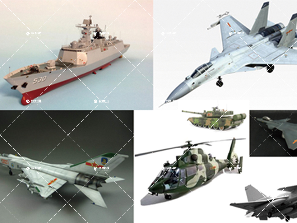 设备模型（战斗机、直升机、坦克、舰船）